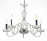 Murano Venetian Style Crystal Chandelier Lighting W/Chrome Sleeves! - G46-B43/B11/384/5
