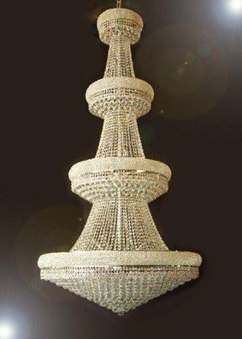 French Empire Crystal Chandelier Lighting H 96" W 54" - Perfect For An Entryway Or Foyer - Cjd1-Cg/541G54