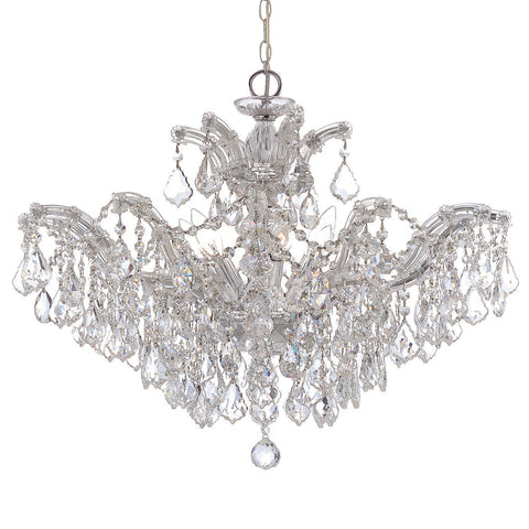 6 Light Polished Chrome Crystal Chandelier Draped In Clear Hand Cut Crystal - C193-4439-CH-CL-MWP