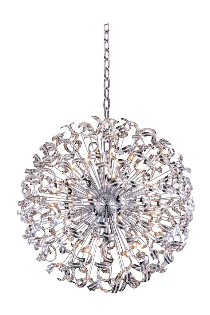 C121-2068G54C/EC - Regency Lighting: Tiffany 45 light Chrome Chandelier Clear Elegant Cut Crystal