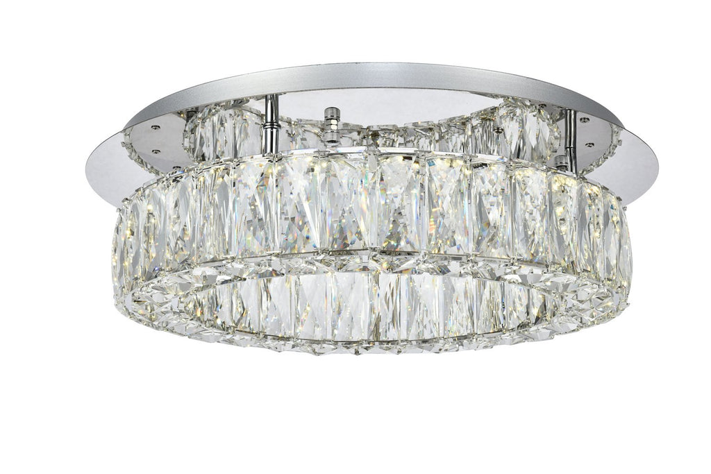 ZC121-3503F18C - Regency Lighting: Monroe LED light Chrome Flush mount Clear Royal Cut Crystal
