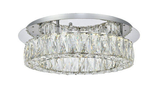 ZC121-3503F18C - Regency Lighting: Monroe LED light Chrome Flush mount Clear Royal Cut Crystal