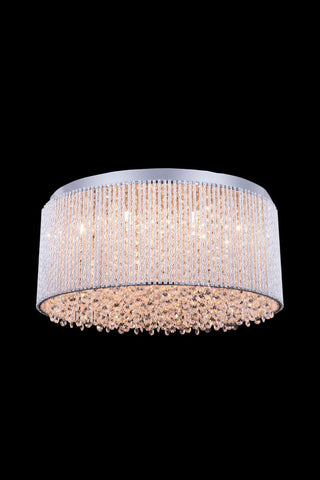 C121-2092F20C/RC - Regency Lighting: Influx 12 light Chrome Flush Mount Clear Royal Cut Crystal