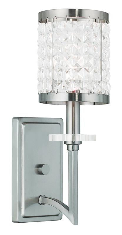 Livex Grammercy 1 Light Brushed Nickel Wall Sconce - C185-50561-91