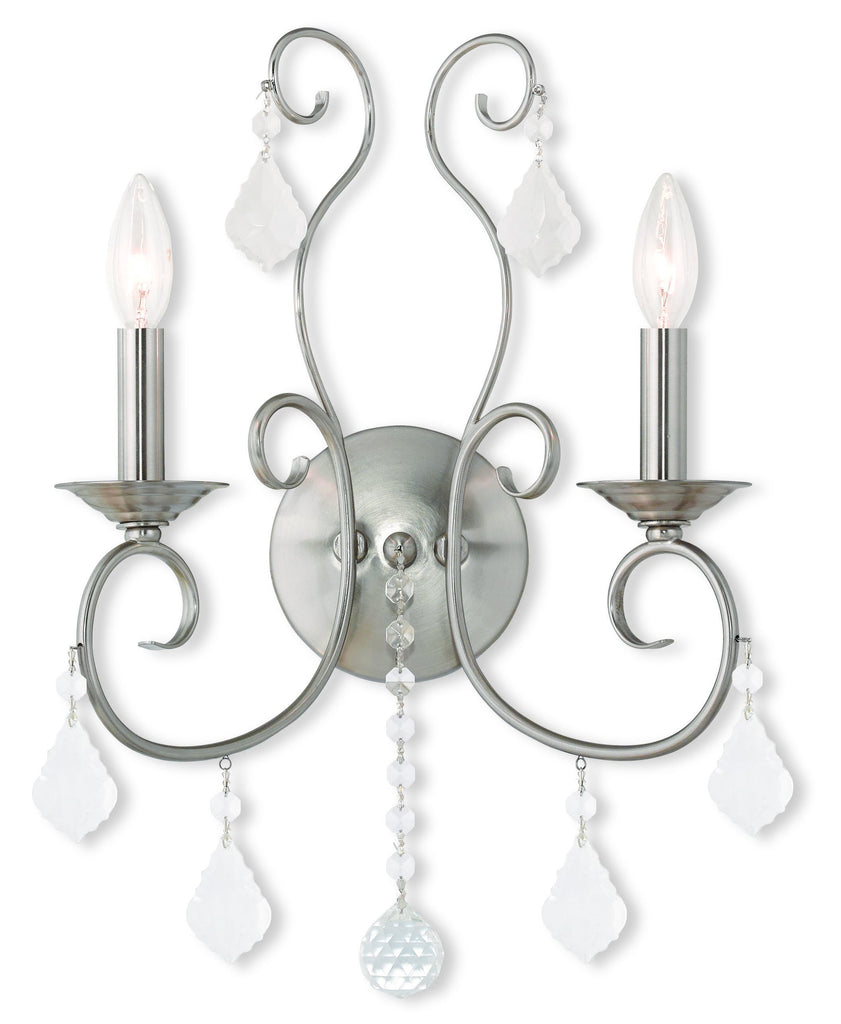 Livex Donatella 2 Light Brushed Nickel Wall Sconce - C185-50762-91