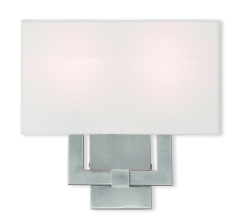 Livex Hollborn 2 Light Brushed Nickel Wall Sconce - C185-51103-91