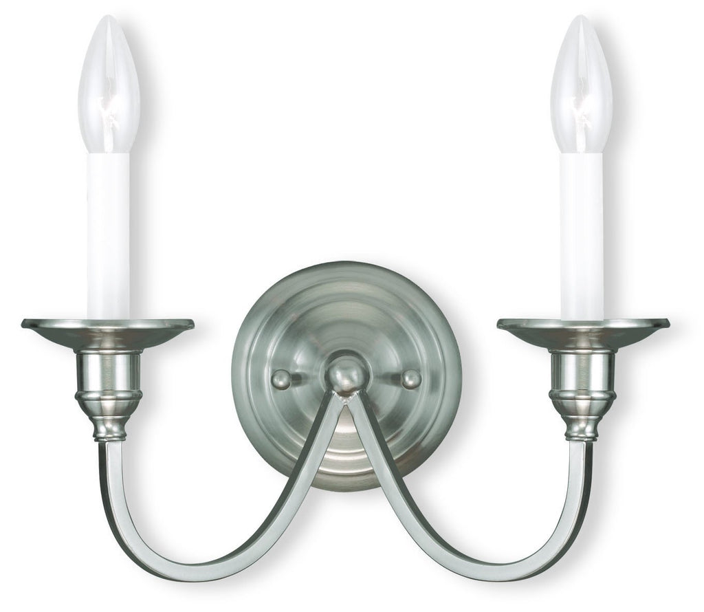 Livex Cranford 2 Light Brushed Nickel Wall Sconce - C185-5142-91