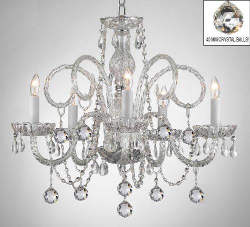 All Crystal Chandelier With Crystal Balls - A46-B6/385/5