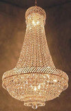 Set of 2-1 French Empire Crystal Chandelier Chandeliers Lighting H46" X W23" and 1 French Empire Crystal Chandelier Chandeliers Lighting H26" X W23" - 1EA C7/CG/448/9 + 1EA 448/9
