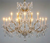 Swarovski Crystal Trimmed Maria Theresa Chandelier Crystal Lighting Chandeliers Lights Fixture Pendant Ceiling Lamp For Dining Room Entryway Living Room H28" X W37" - A83-1514/15+1Sw