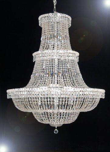 Swarovski Crystal Trimmed Chandelier French Empire Crystal Chandelier Lighting H66" W44" - A93-Cs/454/24Sw