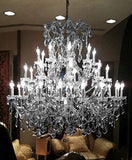Set of 2-1 Chandelier Crystal Lighting Empress Crystal (TM) Chandeliers H 38" W37" and 1 Large Foyer/Entryway Maria Theresa Empress Crystal (tm) Chandelier Chandeliers Lighting! H 52" W 52" - 1EA CS/1/21510/15+1 + 1EA CS/918/36