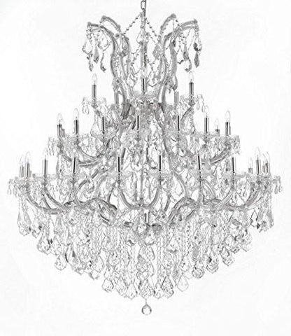 Maria Theresa Crystal Chandelier Lighting H 60" W 52" Trimmed With Spectra (Tm) Crystal - Reliable Crystal Quality By Swarovski - Cjd-Cs/2181/52Sw