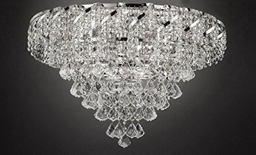 French Empire Empress Crystal(Tm) Flush Chandelier Lighting H 18" W 26" - Cjd-Flush/B7/Cs/2173/26
