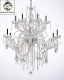 ALL CRYSTAL CHANDELIER LIGHTING CHANDELIERS W/ 40MM CRYSTAL BALLS & CRYSTAL ICICLES W/CHROME SLEEVES - A46-B43/B29/3/385/6+6