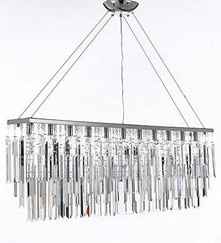 Chandelier With Empress Crystal (Tm) Modern Contemporary "Rain Drop" Chandeliers Billiard Pool Table Light Lighting With Crystal Icicles - F7-B40/926/11