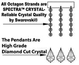 Swarovski Crystal Trimmed Chandelier Crystal Chandelier H38" W37" - A83-Silver/1/21510/15+1Sw