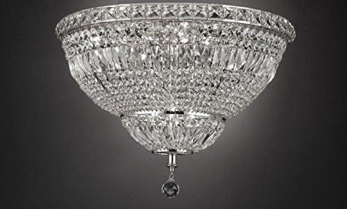 French Empire Empress Crystal(Tm) Flush Chandelier Lighting H 13" W 24" - Cjd-Flush/Cs/2174/24