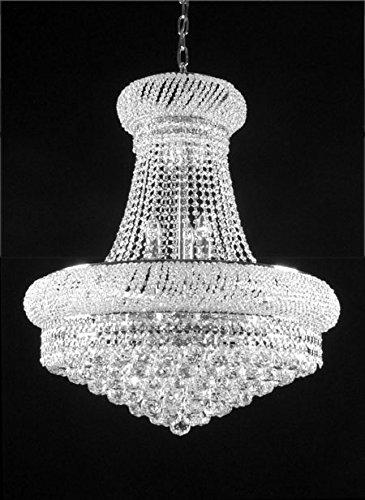 Swarovski Crystal Trimmed French Empire Crystal Chandeliers Lighting - Great for the Dining Room, Foyer, Living Room! H24" X W24" - F93-C6/CS/542/15SW