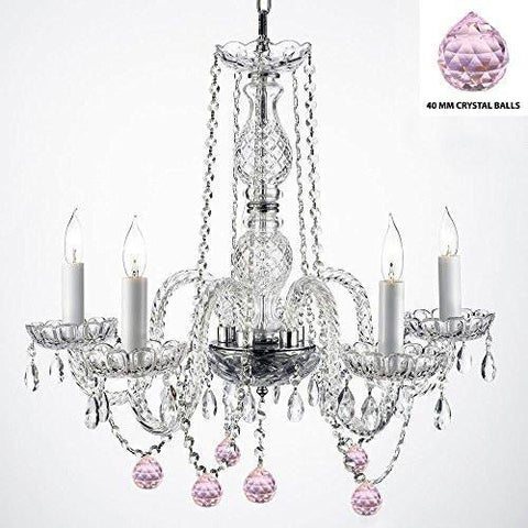 Authentic Empress Crystal(Tm) Chandelier Lighting Chandeliers With Crystal Balls H25" X W24" - G46-B76/384/5