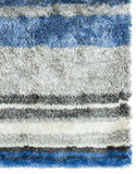 Handwoven Striped Plush Shag Rug 5' X 7' - J10-IN-213-5X7