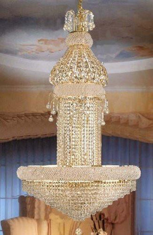 Swarovski Crystal Trimmed Chandelier French Empire Crystal Chandelier Lighting H50" X W30" - F93-625/20 Sw