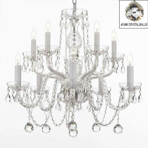 All Crystal Chandelier With 40Mm Crystal Balls - A46-B6/Cs/1122/5+5
