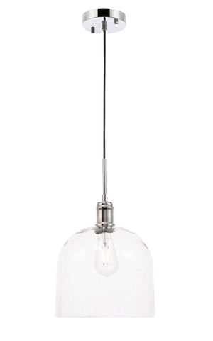 ZC121-LD6214C - Living District: Gabe 1 light Chrome and Clear seeded glass pendant