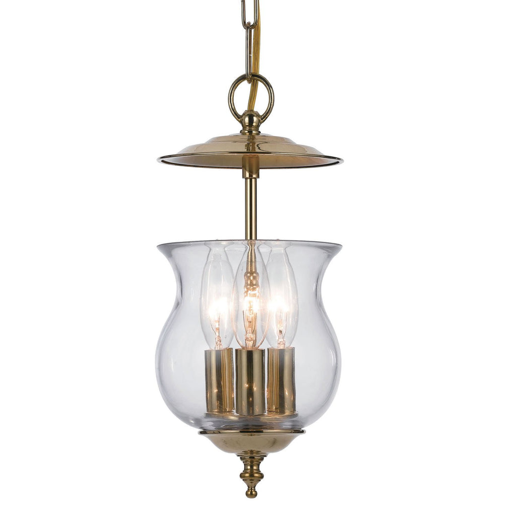 3 Light Polished Brass Colonial Lantern - C193-5717-PB