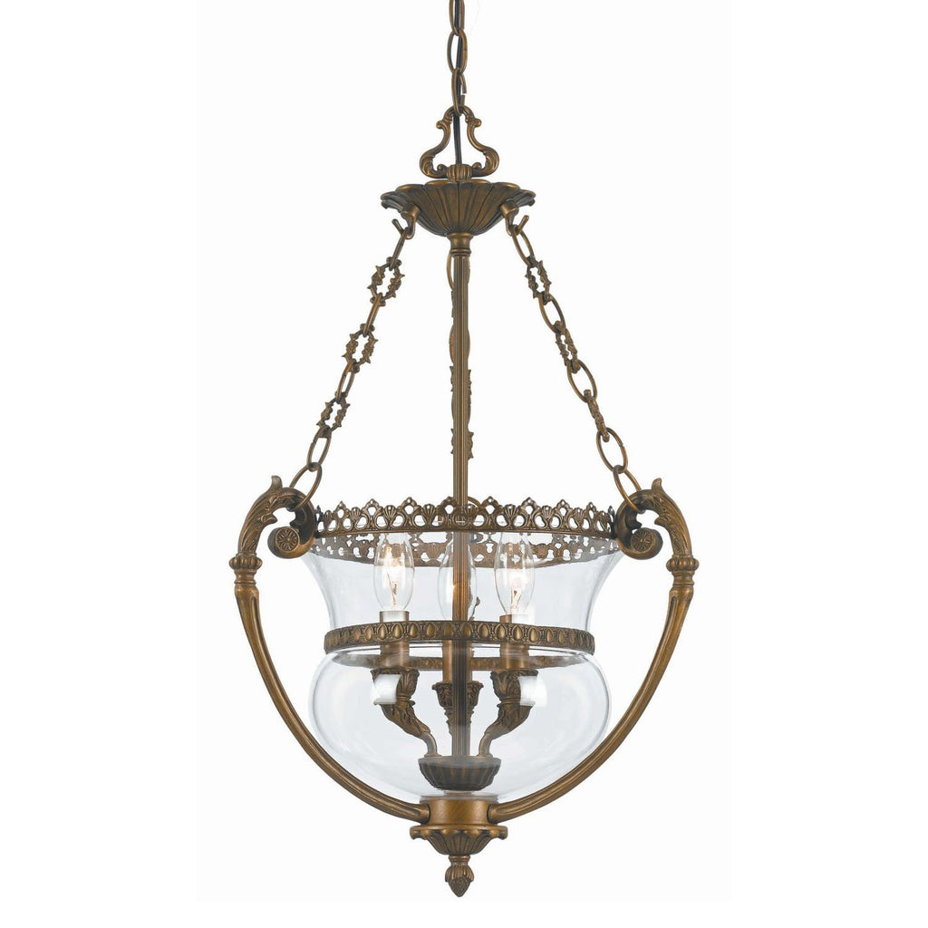 3 Light Antique Brass Transitional Pendant - C193-5793-AB