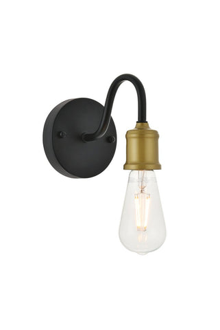 ZC121-LD4028W5BRB - Living District: Serif 1 light brass and black Wall Sconce