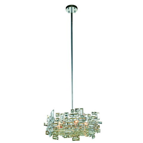 C121-2101D20C/RC - Regency Lighting: Picasso 6 light Chrome Pendant Clear Royal Cut Crystal