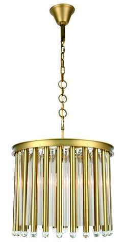 ZC121-1140D20BB - Urban Classic: Maxwell 4 light Burnished Brass Chandelier Clear Royal Cut Crystal