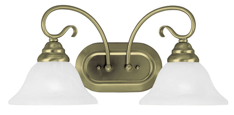 Livex Coronado 2 Light Antique Brass Bath Light - C185-6102-01