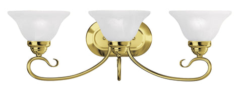Livex Coronado 3 Light Polished Brass Bath Light - C185-6103-02