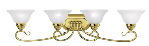 Livex Coronado 4 Light Polished Brass Bath Light - C185-6104-02