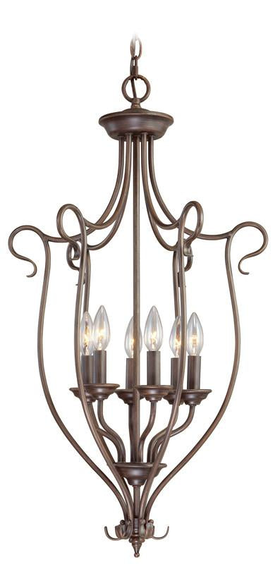 Livex Coronado 6 Light Imperial Bronze Foyer - C185-6128-58