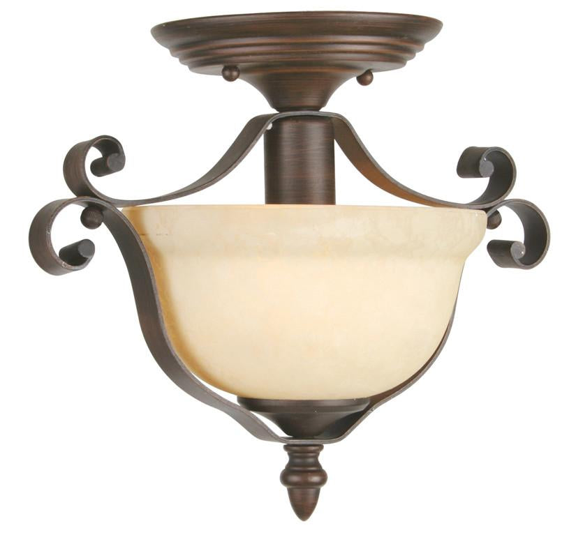 Livex Manchester 1 Light Imperial Bronze Semi Flush - C185-6148-58