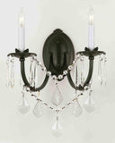 Wrought Iron Wall Sconce Crystal Wall Sconces Lighting H11" x W11" - A83-2/3034