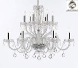 Murano Venetian Style All Empress Crystal (Tm) Chandelier with Crystal Balls w/Chrome Sleeves! - A46-B43/B6/385/6+6