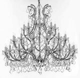 Chandelier Crystal Chandeliers Lighting Trimmed With Spectratm Crystal - Reliable Crystal Quality By Swarovski 52X46 - Gb104-Silver75636+1Sw