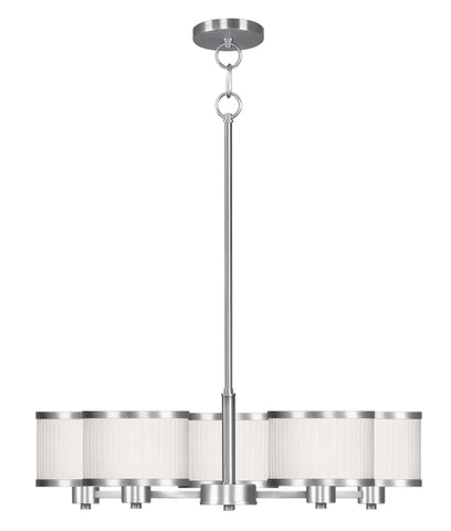 Livex Park Ridge 5 Light Brushed Nickel Chandelier - C185-6369-91