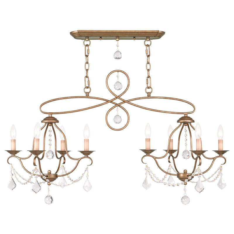 Livex Chesterfield 8 Light AGL Island Chandelier C185 6437 48