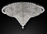 French Empire Crystal Flush Chandelier Lighting H 19" W 39" - H905-LYS-6649-Silver