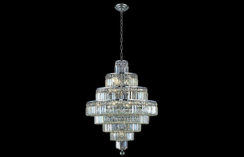 C121-2038D26C/EC - Regency Lighting: Maxime 18 light Chrome Chandelier Clear Elegant Cut Crystal