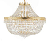 Nail Salon French Empire Crystal Chandelier Lighting - Great for The Dining Room, Foyer, Entryway, Family Room, Bedroom, Living Room and More! H 30" W 36" - G93-H30/CG/4199/25