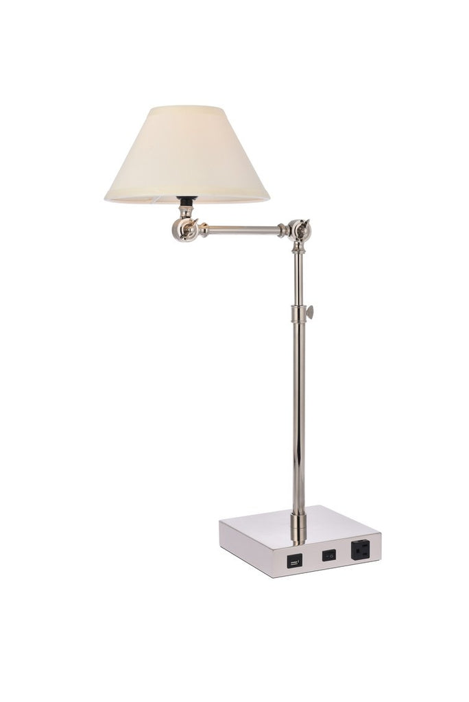 ZC121-TL3006 - Regency Decor: Brio Collection 1-Light Polished Nickel Finish Table Lamp