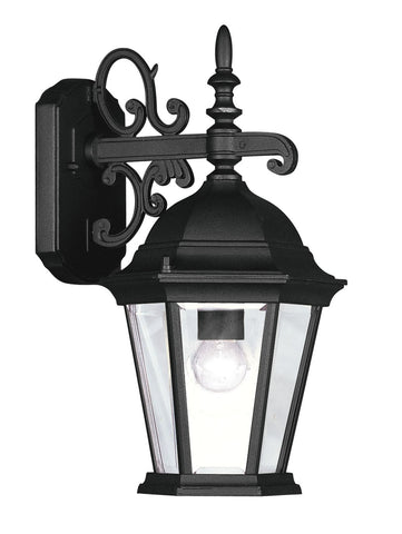 Livex Hamilton 1 Light Black Outdoor Wall Lantern - C185-7555-04