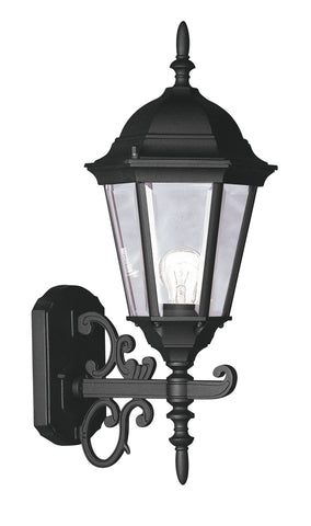 Livex Hamilton 1 Light Black Outdoor Wall Lantern - C185-7556-04