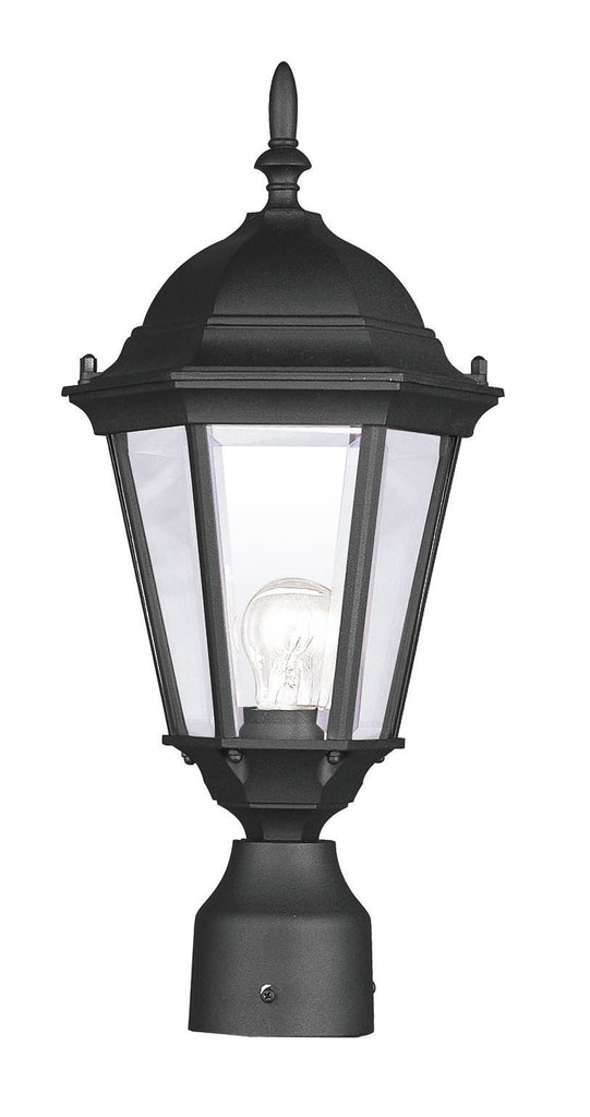 Livex Hamilton 1 Light Black Outdoor Post Lantern - C185-7558-04